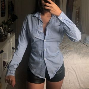 Stripped buttoned down shirt